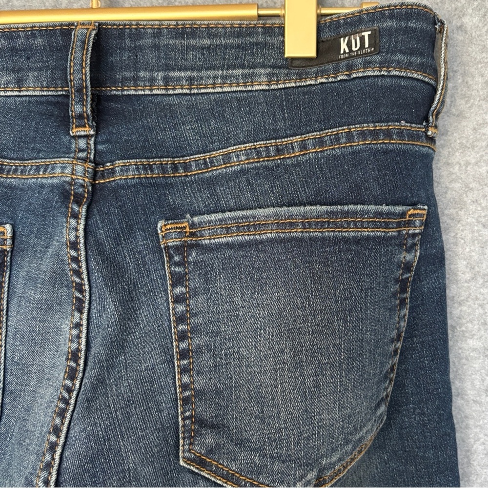 Kut from the Kloth Stella High Rise Flare Jean Pant 4 Dark Base Wash - Picture 6 of 16